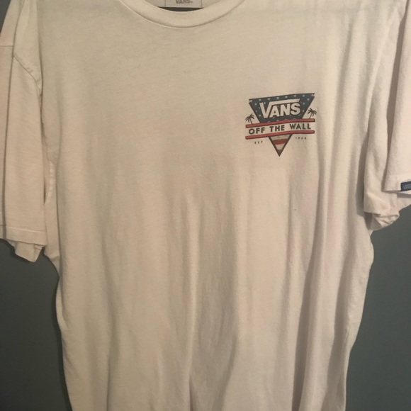 vans off the wall white t shirt